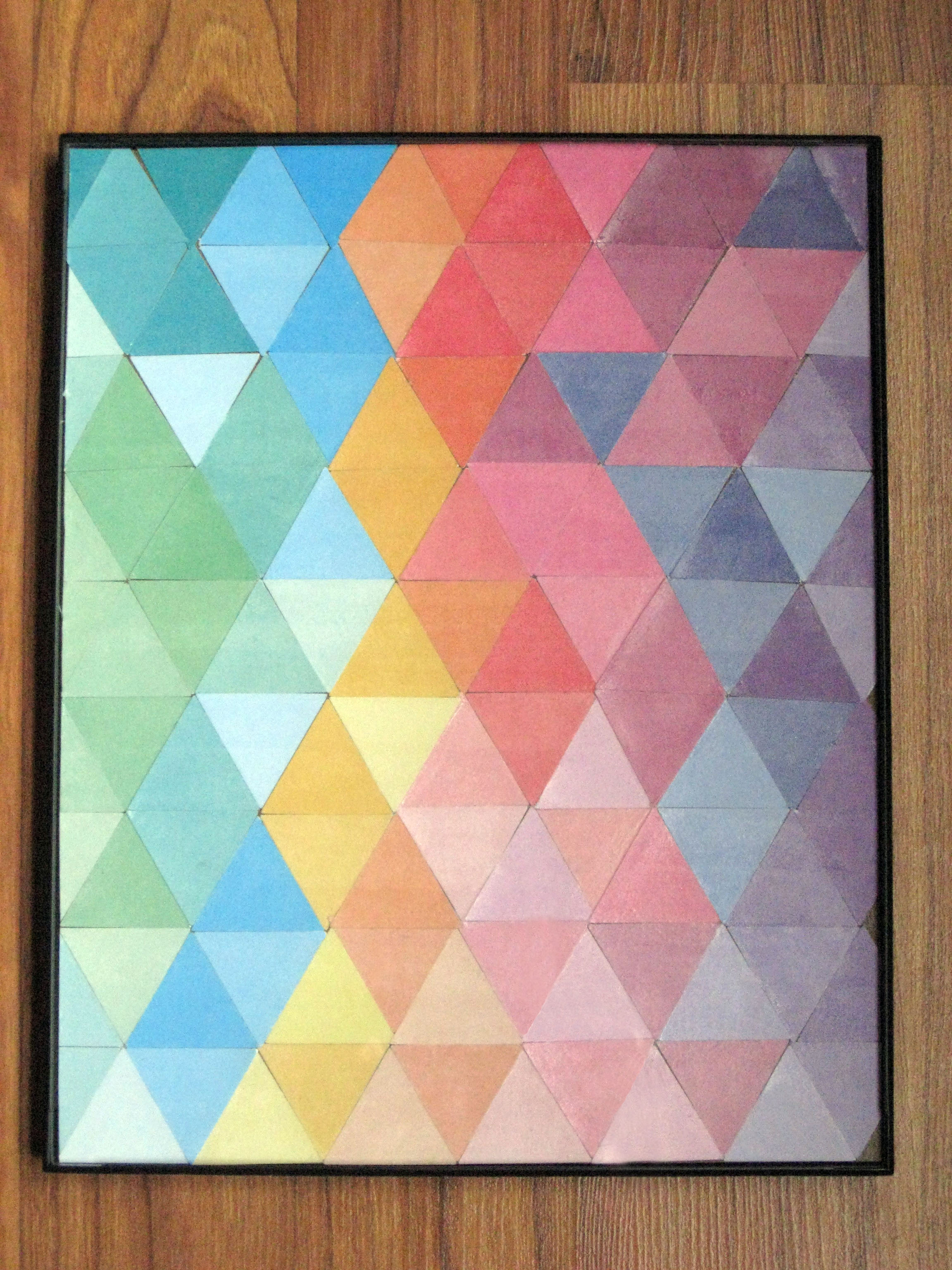 DIY Colorful Triangle Wall Art Make Something Mondays